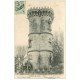 carte postale ancienne 02 PINON. Château et Tour 1905. Gamins assis