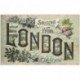 carte postale ancienne LONDON LONDRES. Fantaisie 1907 timbre enlevé...