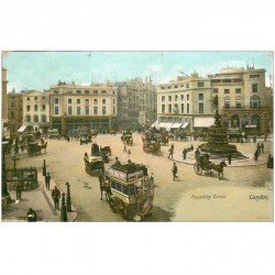 carte postale ancienne LONDON LONDRES. Piccadilly Circus 1905