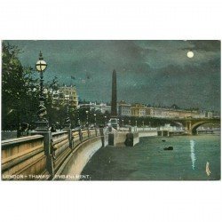 carte postale ancienne LONDON LONDRES. Thames Embankment