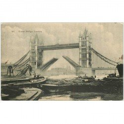 carte postale ancienne LONDON LONDRES. Tower Bridge 1908