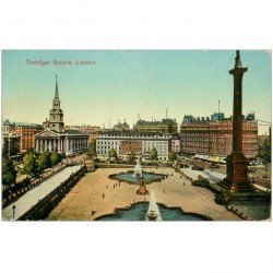 carte postale ancienne LONDON LONDRES. Trafalgar Square 1929