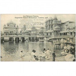 carte postale ancienne LONDON. Les Bateaux Cygnes Exposition Franco-Britannique de 1908