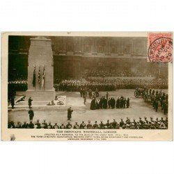 carte postale ancienne LONDON. The Cenotaph Whitehall 1920. Carte photo