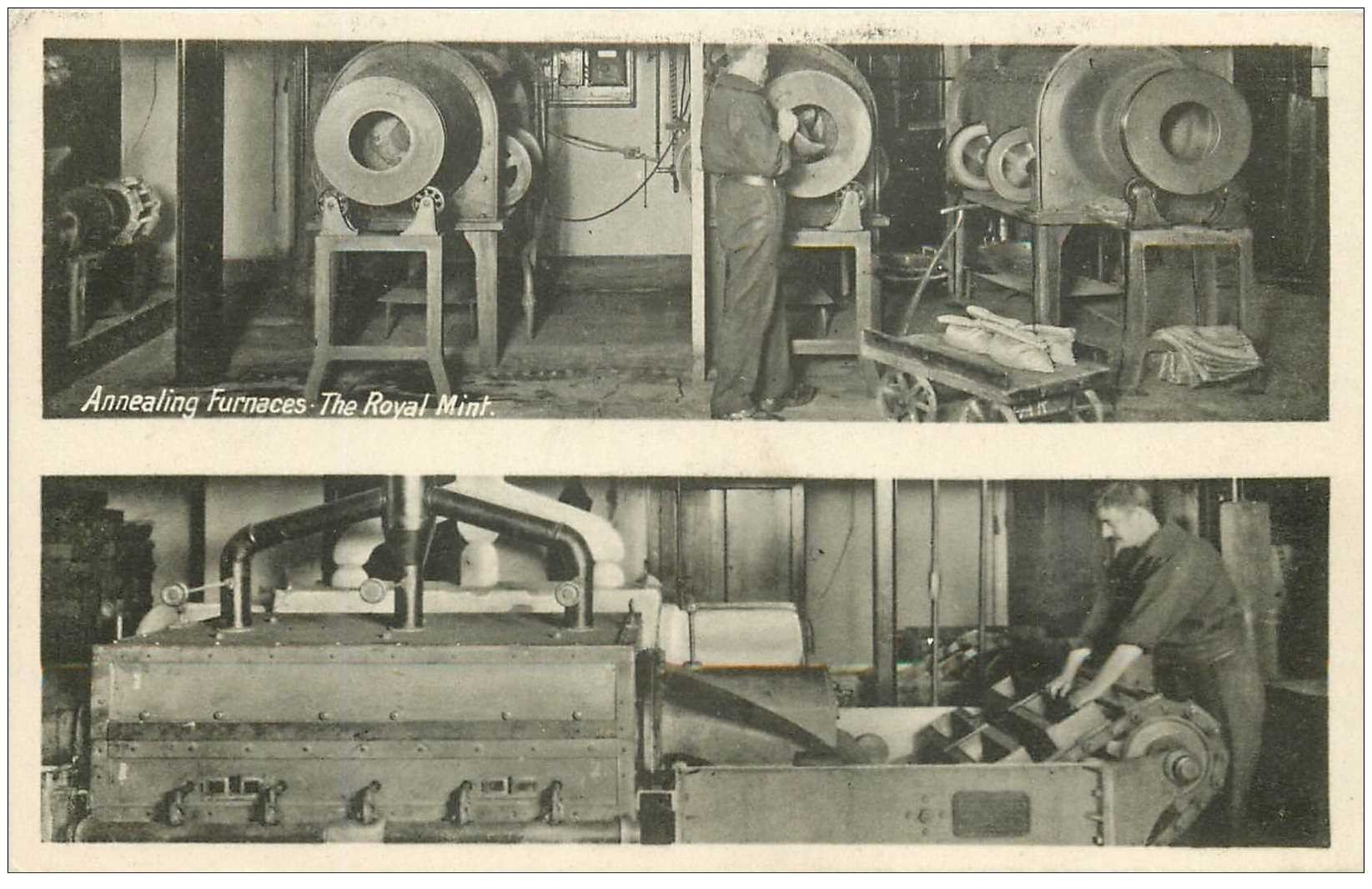 carte postale ancienne LONDON. The Royal Mint. Annealing Furnaces