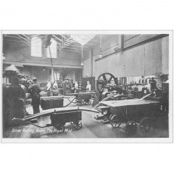carte postale ancienne LONDON. The Royal Mint. Silver Rolling Room