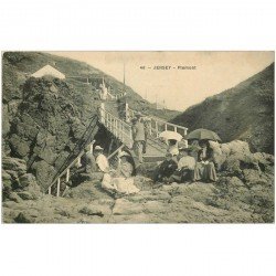 carte postale ancienne ROYAUME UNI. Jersey. Plemont 1909