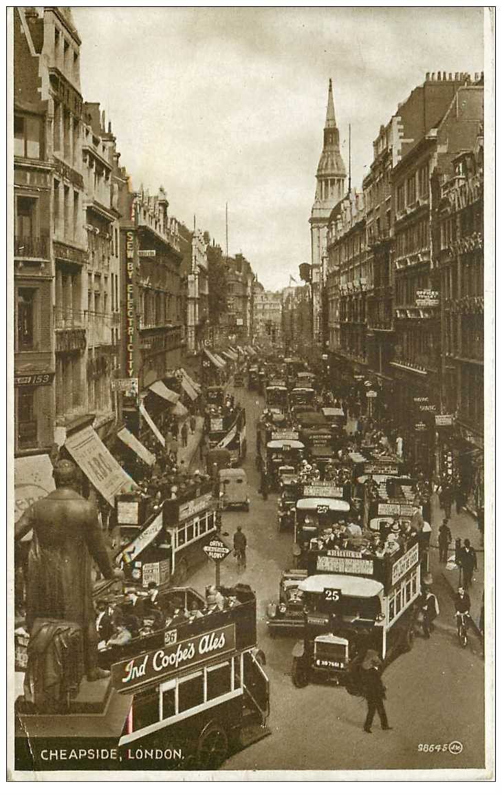 ROYAUME UNI. London. Cleapside. Léger pli petit coin gauche... 1927