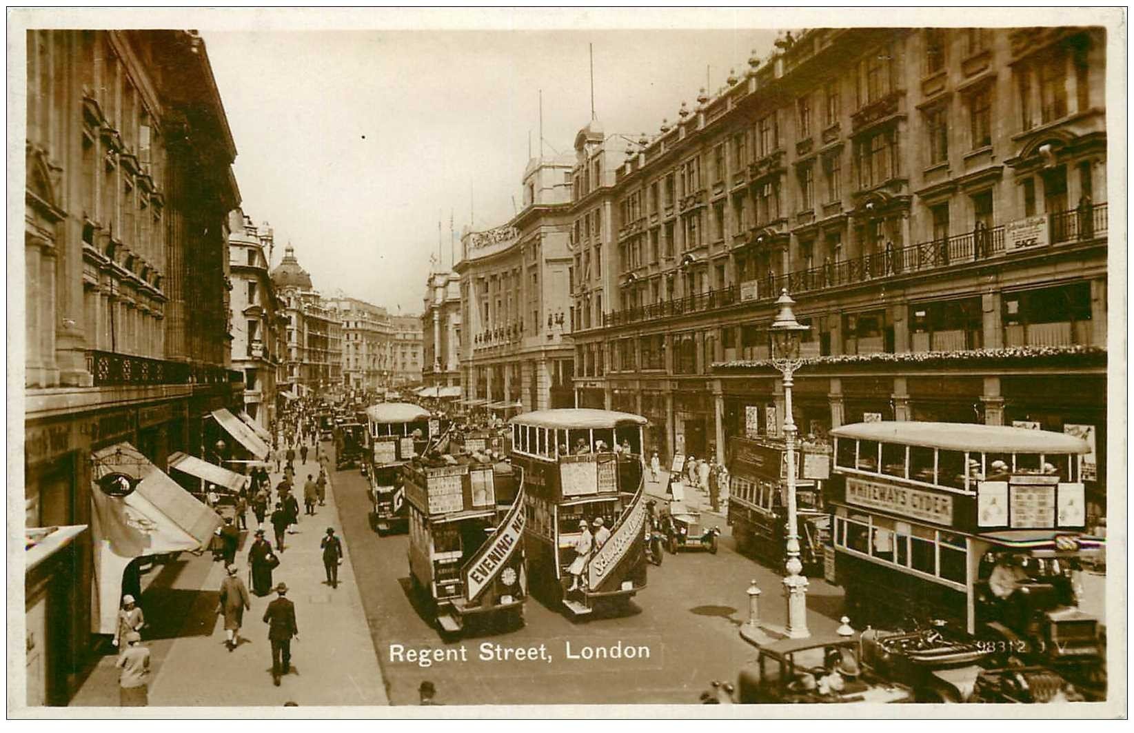 carte postale ancienne ROYAUME UNI. London. Regent Street