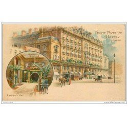 carte postale ancienne ROYAUME-UNI. London Londres. First Avenue Hotel. Entrance Hall 1908