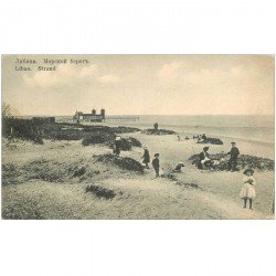 carte postale ancienne RUSSIE. Libau Strand 1919