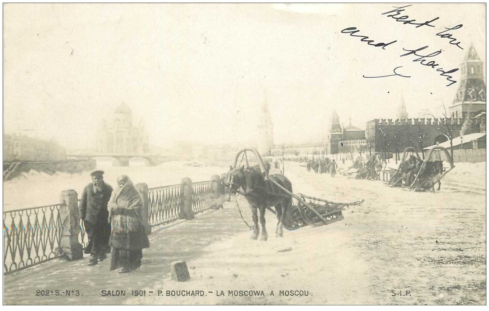 Russie Moscou 1901 La Moscowa Et Attelage Par Bouchard 1901 Russie Moscou 1901 La Moscowa Et Attelage Par Bouchard 1901