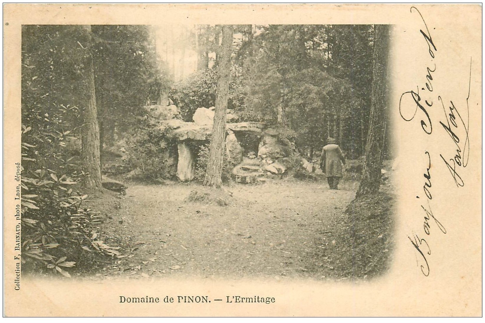 carte postale ancienne 02 PINON. L'Ermitage 1902