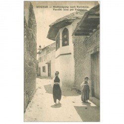 carte postale ancienne BOSNIE. Mostar Stadtausgang