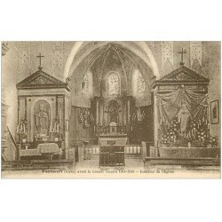 carte postale ancienne 02 PONTAVERT. Intérieur de l'Eglise 1925