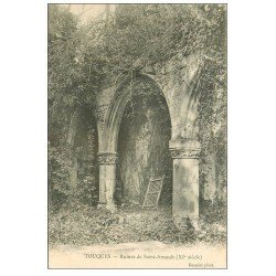carte postale ancienne 14 TOUQUES. Ruines de Saint-Arnoult vers 1900
