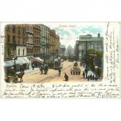 carte postale ancienne IRLANDE. Dublin. Grafton Street vers 1900...