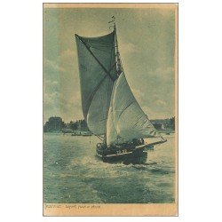 carte postale ancienne 14 TROUVILLE. Bateau départ pour la Pêche 1906. Métiers de la Mer