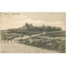 MALTE MALTA. Città Vecchia 1915 attelage âne