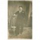 carte postale ancienne ROUMANIE. Carte photo d'un jeune homme 1912