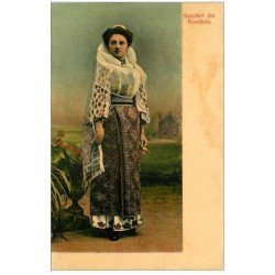 carte postale ancienne ROUMANIE. Salutari din Romania 1915 Femme en costume traditionnel