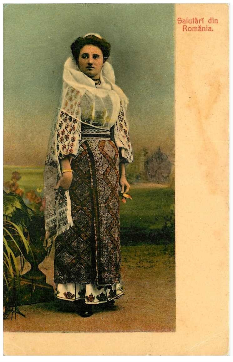 Snazzy Bibliography close ROUMANIE. Salutari din Romania 1915 Femme en costume traditionnel