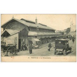 14 TROUVILLE. La Poissonnerie voiture ancienne