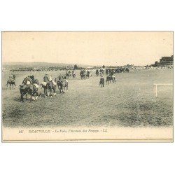 carte postale ancienne 14 DEAUVILLE. Le Polo, l'Arrivée des Poneys. Sport équestre