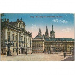 carte postale ancienne TCHEQUIE. Praha Prague Prag. Kgl. Burg und erzbischöfl. Residenzc