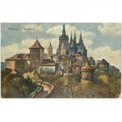 carte postale ancienne TCHEQUIE. Praha Prague. Hradeany 1910