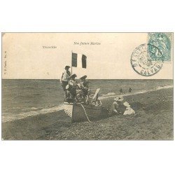 carte postale ancienne 14 TROUVILLE. Nos futurs Marins 1904