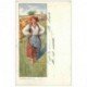 carte postale ancienne UKRAINE. Une Moissonneuse en 1899