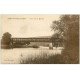 carte postale ancienne 02 PONT-DE-SAULCHERY. Pont de la Marne 1927 péniche