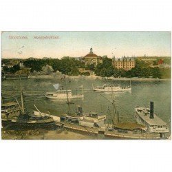 carte postale ancienne NORVEGE NORGE. Stockholm Skeppsholmen 1909