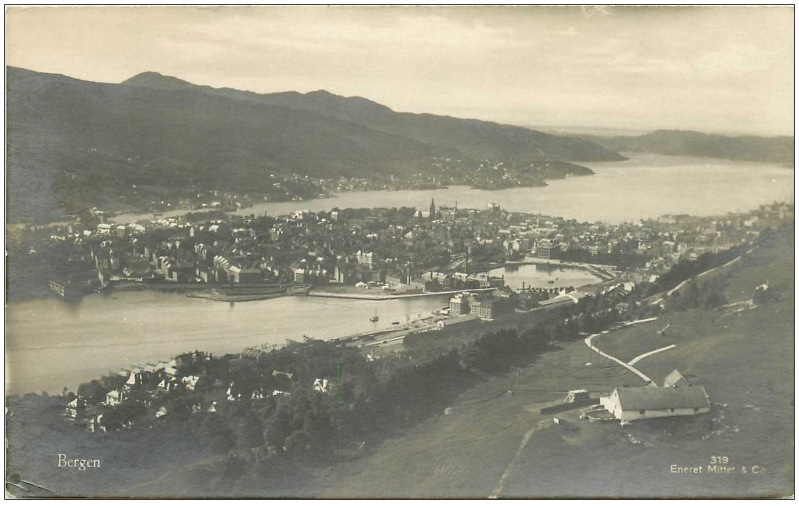 NORVEGE. Bergen 1927 Photo carte postale