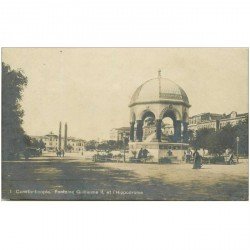carte postale ancienne TURQUIE. Constantinople. Fontaine Guillaume et Hippodrome 1919