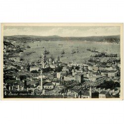 carte postale ancienne TURQUIE. Istambul. Port de Bosphore 1936 Umum liman