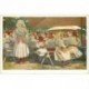 carte postale ancienne CROATIE. Kroatishe Volkstracht repas