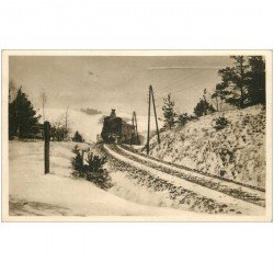 carte postale ancienne CROATIE. VANOCNI A NOVOROCNIP. Zimni Mlhou 1939 Locomotive et Train