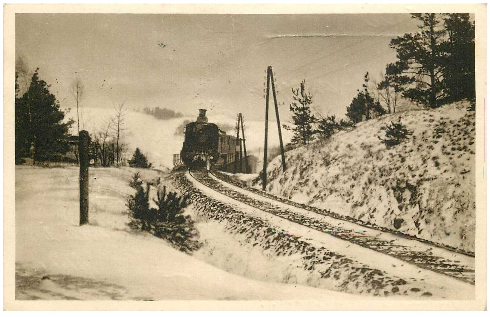 CROATIE. VANOCNI A NOVOROCNIP. Zimni Mlhou 1939 Locomotive et Train
