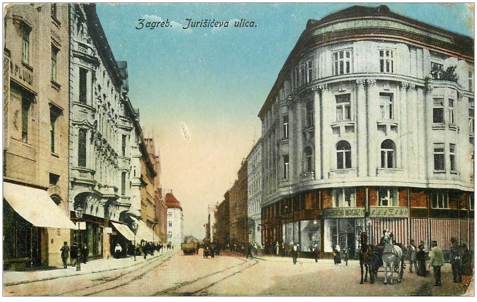 carte postale ancienne CROATIE. Zagreb Jurisceva ulica