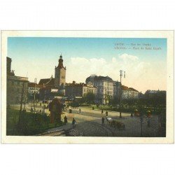 carte postale ancienne POLOGNE POLAND. Léopol. Place du Saint Esprit