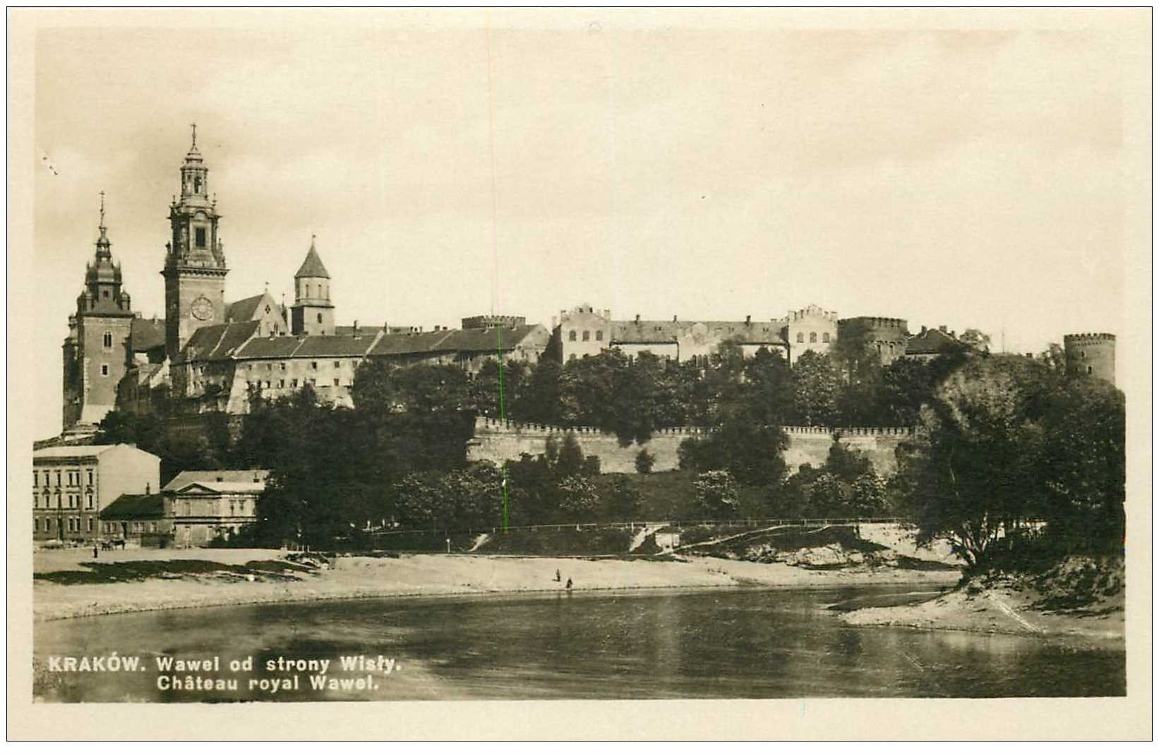 POLOGNE. Krakow. Wawel od strony Wisty.