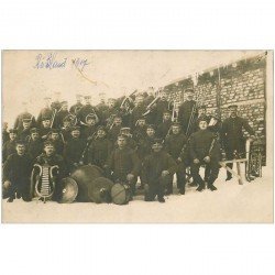 POLOGNE. Rare la Musique du 260 Régiment Infanterie 1917. Photo carte postale Militaires Rubland
