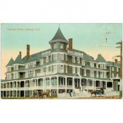 carte postale ancienne AUSTRALIE. Sydney Hotel avec attelages 1914