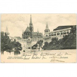 carte postale ancienne HONGRIE. Budapest. Aussicht von der Fischerbastel 1904