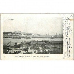 carte postale ancienne HONGRIE. Budapest. Buda latképe Peströl 1900