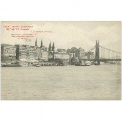 carte postale ancienne HONGRIE. Budapest. Grand Hôtel Hungaria