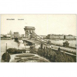 carte postale ancienne HONGRIE. Budapest. Lanczbid le Pont