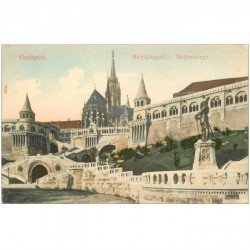 carte postale ancienne HONGRIE. Budapest. Matyaslepcso Matyasstiege